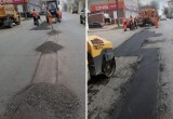В Калуге активно проводят ямочный ремонт дорог