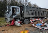 При реконструкции Киевской трассы самосвал сбил пешехода