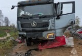 При реконструкции Киевской трассы самосвал сбил пешехода