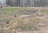 Сквер в микрорайоне Кубяка утопает в грязи