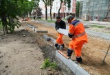 Улицу Чичерина в Калуге продолжают комплексно благоустраивать