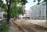 Улицу Чичерина в Калуге продолжают комплексно благоустраивать