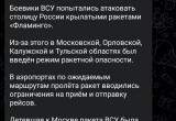 Сообщения о сбитой в Калужской области ракете "Фламинго" опровергли власти