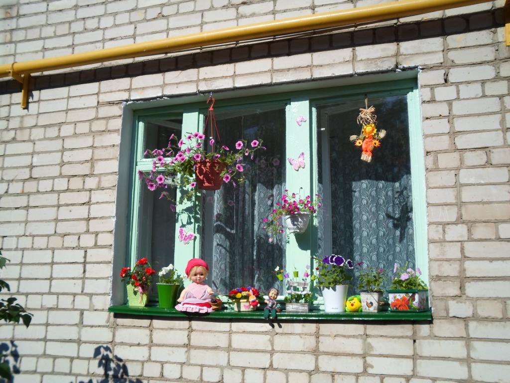 калуга, окно, дом, цветы